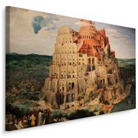 Karo-art Schilderij - Pieter Bruegel, de Toren van Babel, reproductie, Premium Print