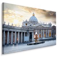 Karo-art Schilderij - Sint-Pietersbasiliek, Vaticaan, Premium Print, 5 maten