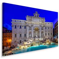 Karo-art Schilderij - Trevi Fontein, Rome Italië, Premium Print