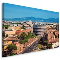 Karo-art Schilderij - Panorama van het oude Rome, Italië, Premium Print