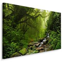 Karo-art Schilderij - Subtropisch Bos in Nepal, Groen, Premium Print