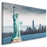 Karo-art Schilderij - Vrijheidsbeeld, New York, USA, Premium Print