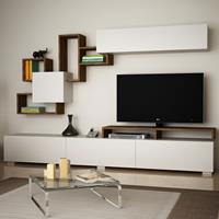 Kauf-unique TV Möbel mit Stauraum - Naturfarben & Weiß - TALOLI
