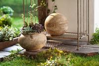 HOME Living Bundle Pflanzer Set Rustic-Terracotta 2tlg. Blumentöpfe beige/braun