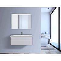 TALOS Mirage Badspiegel 70 x 50 cm - Badezimmerspiegel mit LED Beleuchtung in neutralweiß -Spiegelschrank - silber - 