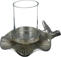 Casablanca by Gilde Kerzenhalter »Kerzenleuchter mit Vogel« (1 Stück), aus Aluminium und Glas