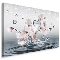 Karo-art Schilderij - Orchidee en druppels, premium print