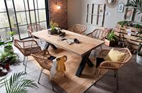 Home affaire Eettafel Aletsch gemaakt van onbehandeld hout, gerecycled steigerhout