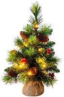 näve Led-lichttak Led-kerstboom met bessen en dennenappel - h: 45 cm Timer