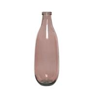 Decoris Vaas recycled glas Ø15-H40cm roze