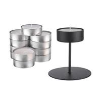 Butlers HIGHLIGHT Kerzenhalter & Maxi Teelicht-Set Kerzen schwarz