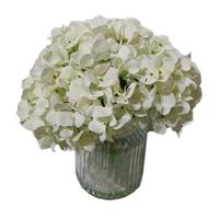 HTI-Living Hortensie Weiß in Vase Kunstblume Flora weiß