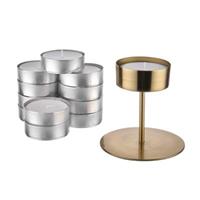 Butlers HIGHLIGHT Kerzenhalter & Maxi Teelicht-Set Kerzen gold