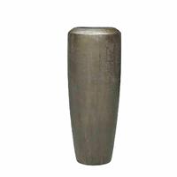 Gartentraum.de XXL Indoor Vase - Polystone - Braun - Mit Einsatz - Osayi / 117x46cm (HxD) / ohne Wasserstandsanzeiger