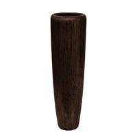 Gartentraum.de XXL Pflanzvase aus Polystone - Mit Einsatz- Indoor - Bronze - Rund - Robel / 117x34cm (HxDm) / ohne Wasserstandsanzeiger