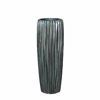 Gartentraum.de XXL Pflanzvase mit Einsatz - Polystone - Braun - Sueli / 141x42cm (HxDm) / ohne Wasserstandsanzeiger