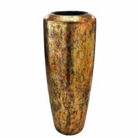 Gartentraum.de Runde XXL Vase mit Einsatz aus Polystone - Indoor - Bulelani / 90x46cm (HxDm) / ohne Wasserstandsanzeiger