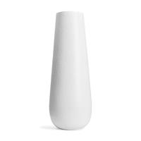 Gartentraum.de Weiße Outdoor Vase aus Aluminium - modern & rund - Louis Weiß / 80cm