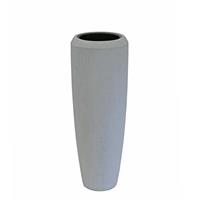 Gartentraum.de Garten Vase aus Polystone in moderner Zement Optik - Asolo / 97x34cm (HxDm) / ohne Wasserstandsanzeiger