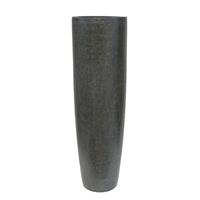 Gartentraum.de XXL Outdoor Pflanzvase aus Polystone - grau - Mezzano / 185x55cm (HxDm) / mit Wasserstandsanzeiger