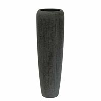 Gartentraum.de Moderne Garten Pflanzvase aus Polystone in grau - Rango / 117x34cm (HxDm) / ohne Wasserstandsanzeiger