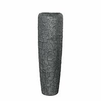 Gartentraum.de Schicke Indoor Vase - XXL - Grau - Mit Einsatz - Tekle / 117x34cm (HxDm) / mit Wasserstandsanzeiger