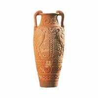 Gartentraum.de Robuster Terracotta Krug mit Ornament - Ercole