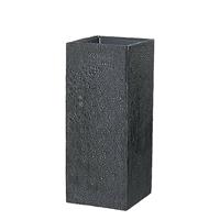 Gartentraum.de Eckige Vase zum Bepflanzen aus Polystone - Schwarz - Mit Einsatz - Najuma / 75x30cm (HxDm) / ohne Wasserstandsanzeiger