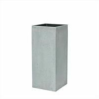 Gartentraum.de Gartenvase aus Polystone - Beton Optik - mit Einsatz - Garessio / 97x31x31cm (HxBxT) / mit Wasserstandsanzeiger