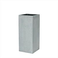 Gartentraum.de Gartenvase aus Polystone - Beton Optik - mit Einsatz - Garessio / 97x31x31cm (HxBxT) / ohne Wasserstandsanzeiger