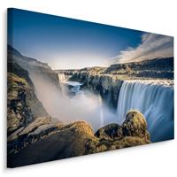 Karo-art Schilderij - Waterval in IJsland, premium print