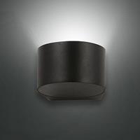Fabas Luce LED Wandleuchte Lao in Schwarz und Transparent 6W 540lm
