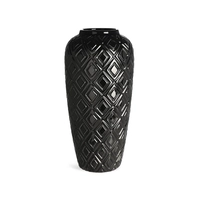 DEPOT Vase Raute ca.15x31,5cm, schwarz