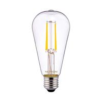 markenlos Noxion Lucent LED E27 Birne Fadenlampe Klar 4W 470lm - 827 Extra Warmweiß Ersatz für 40W