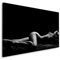 Karo-art Schilderij - Vrouw in erotische pose, premium print