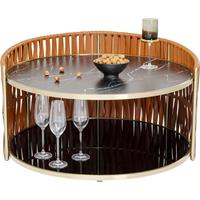 Kare Design Copper Salontafel - B86 X D84 X H49 Cm - Marmerlook Glas