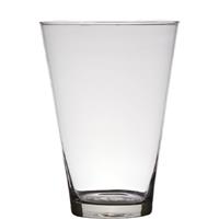 Transparante Home-basics Conische Vaas/vazen Van Glas 30 X 19 Cm - Vazen