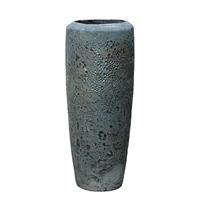 Gartentraum.de Große Outdoor Pflanzvase aus Keramik - antik schwarz - Nistera / 95x38cm (HxDm)