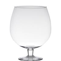 Transparante Luxe Stijlvolle Brandy Vaas/vazen Van Glas 20 Cm - Vazen