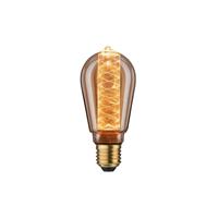 PAULMANN LICHT Paulmann LED Vintage-Kolben ST64 Inner Glow, E27, Gold, Spiralmuster, dimmbar, 120 lm, 3,6W = 13W