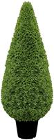 Fink Kunstpflanze Buchsbaum Kegel, getopft, (1 St.), Dekopflanze Buxus, aus Kunststoff, im Topf, verschiedene Höhen erhältlich, In- und Outdoor geeignet