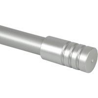 BESTLIVINGS Gardinenstange 'Modern' ausziehbar 115 bis 200 cm, Durchmesser 16mm/19mm - Edelstahl - Stil-Garnitur, 1-Lauf Metall Stange