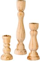 OTTO Kerzenhalter »Ricco« (Set, 3 Stück), aus Holz, Höhe ca. 11 cm + 17 cm + 25 cm