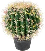 I.GE.A. Kunstpflanze »Kugelkaktus«, , Höhe 33 cm, Im Topf, Kunstkaktus gefälschte Pflanzen Kaktusfeige Künstliche Pflanze Knolliger Stacheliger Kaktus Dekoration Aloe Vera Sc