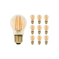 Noxion Voordeelpak 10x  Lucent LED Glans Gloeilamp 4.1W 822 P45 E27 Amber | Dimbaar - Vervanger voor 32W