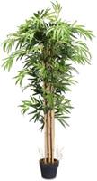 COSTWAY Kunstpflanze 150cm Künstlich Bambus grün