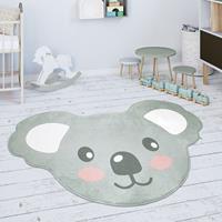 PACO HOME Kinderteppich Teppich Kinderzimmer Spielmatte Babymatte Koala Tier Motiv Grau 110x150 cm Koala