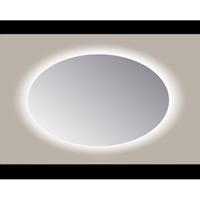 Sanicare Q-mirrors spiegel 100x70x3.5cm met verlichting Led warm white Ovaal inclusief sensor glas SOAWS.70100
