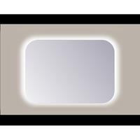 Sanicare Q-mirrors spiegel 70x60x3.5cm met verlichting Led warm white rechthoek inclusief sensor glas SAAWS.60070