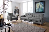 exxpo - sofa fashion 3-zitsbank Nappa met slaapfunctie en bedkist